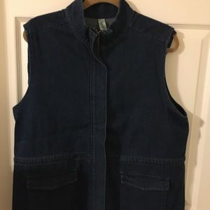 Woman’s Jeans Zipper Vest , large
